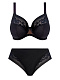 Миниатюра Фото Комплект черного женского белья на большой размер Elomi